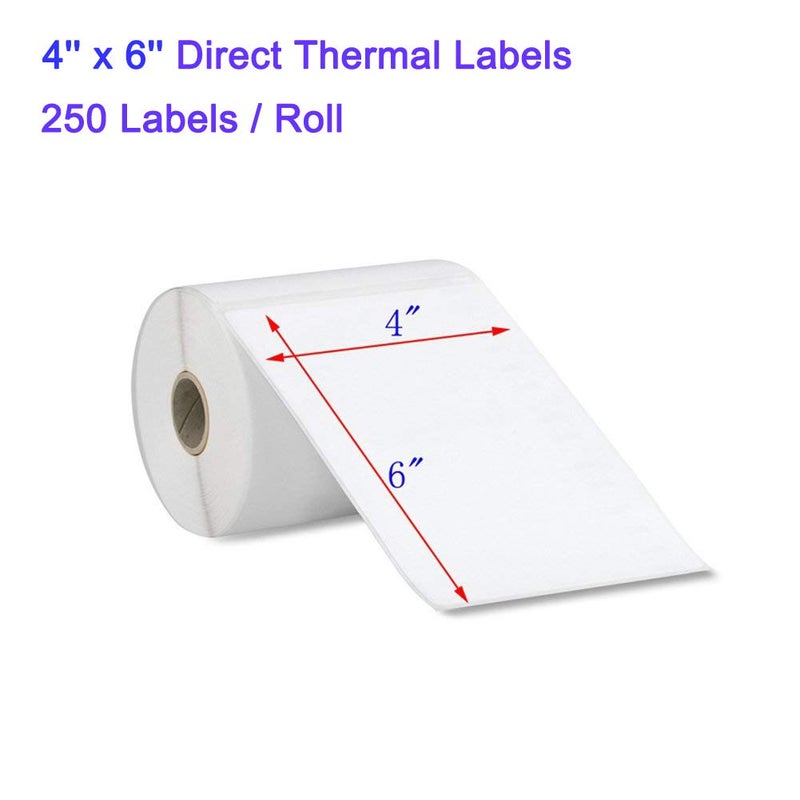 RBHK 4x6 Thermal Labels - 5000 Labels, 20 Rolls, Compatible with Zebra, Rollo, JADENS, OFFNOVA, MUNBYN Printers - Image 2